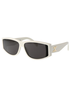 CELINE 女士太阳镜 CL40227U25A AW2022 白色 Triomphe 标牌长方