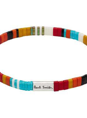 Paul Smith 保罗 史密斯 男士 Signature Stripe Flat Bead 手链
