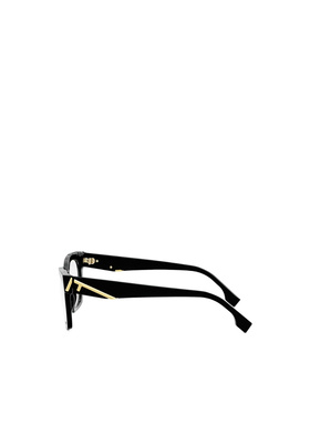 FENDI 女士眼镜 FE50073I001 SS2024 黑色 徽标平光镜