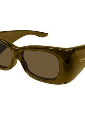 SAINT LAURENT 男士眼镜 SL901HOWL004 SS2026 棕色