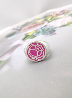 动漫少女革命蔷薇戒指 粉色花戒指饰品COS 首饰