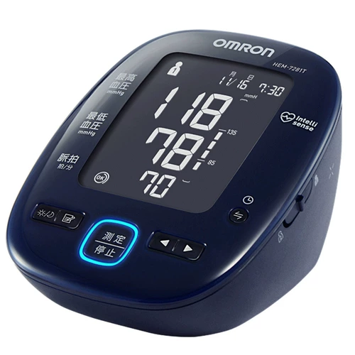 Omron Purping Arm Electronic Sphygmomanometer Измерение инструмента 7281t подсвет