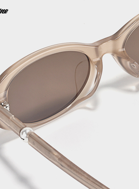 Fakeme质感板材椭圆框时尚墨镜
