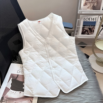 Autumn Winter Down Cotton Waistcoat Liner Woman 2023 new light and warm inner lap vest with slim fit inside the waistcoat