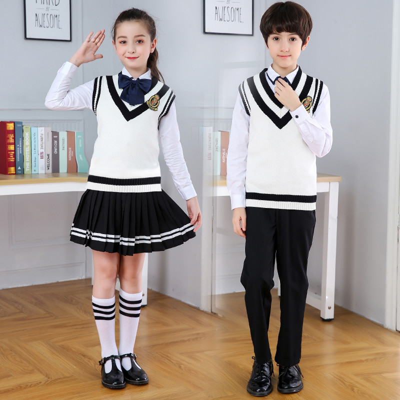 中小学生大合唱演出服装儿童诗歌朗诵服班服英伦风校服幼儿园园服