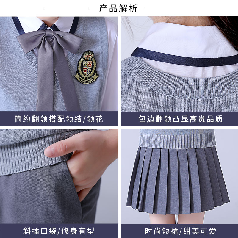 中小学生大合唱演出服装儿童诗歌朗诵服班服英伦风校服幼儿园园服