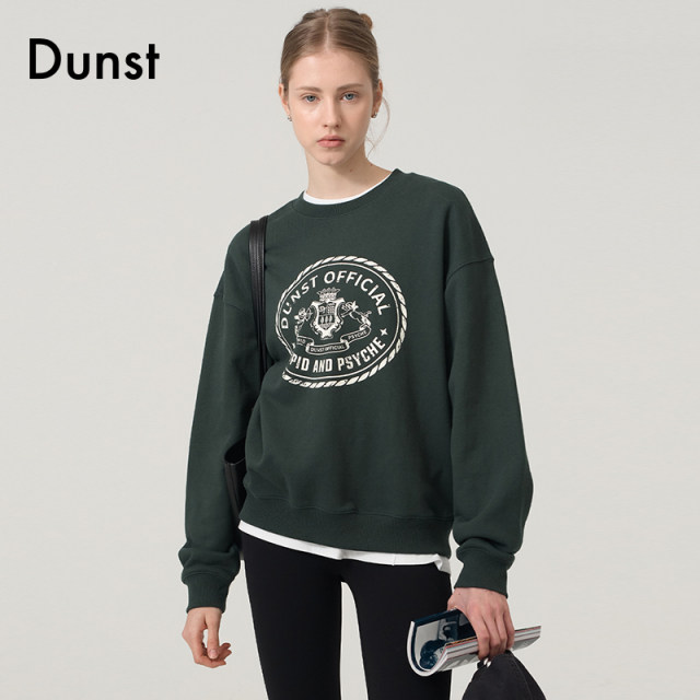 Dunst2024春季新品丘比特印花校园风卫衣休闲长袖运动衫UDTS4A102