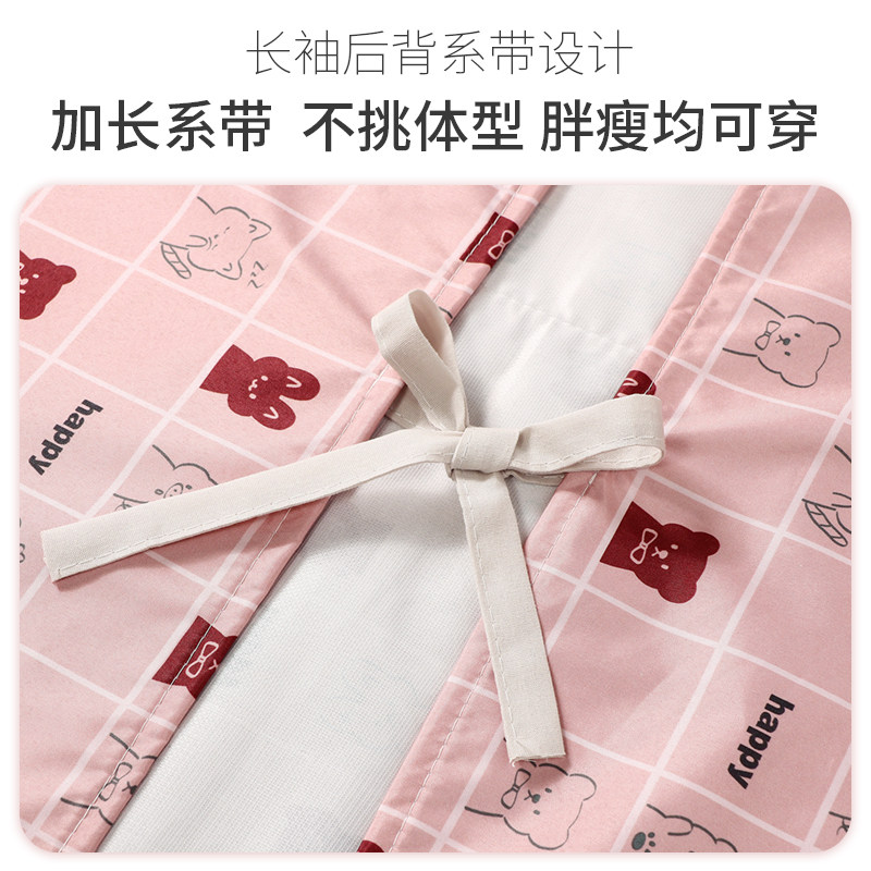 防水防油围裙2025新款家用厨房长袖罩衣女工作服做饭围腰护衣网红,淘宝优惠券,粉丝福利购,淘宝优惠卷