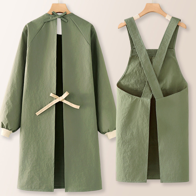 罩衣防水防油女成人可拆大毛巾长袖围裙家用厨房2025新款做饭围腰,淘宝优惠券,粉丝福利购,淘宝优惠卷