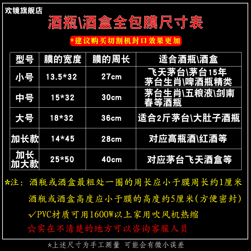 白酒封酒瓶口密封热缩膜虎茅塑封膜台生肖酒保存密封套件封酒专用 - 图3