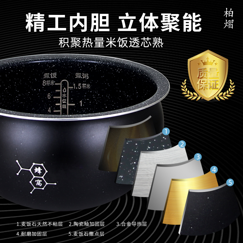 陶瓷内胆4升电饭煲配件CFXB40FC938-75/CFXB40FC837-75不粘锅煲胆 - 图1