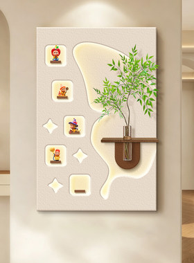 【小红书同款】水培绿植玄关灯画