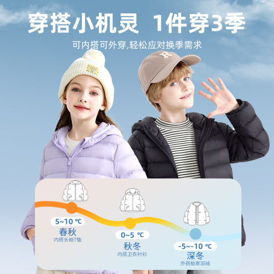 Cotton-made children's thin down jacket for boys winter jacket 2025 new autumn clothes for boys cotton jacket plus velvet thickened men