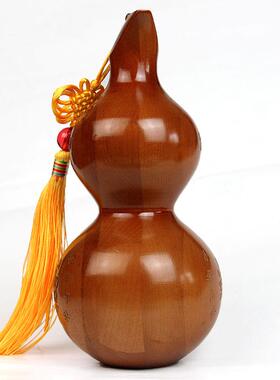 八卦桃木葫芦挂件摆件实木木雕卧室客厅实心木葫芦家居工艺品