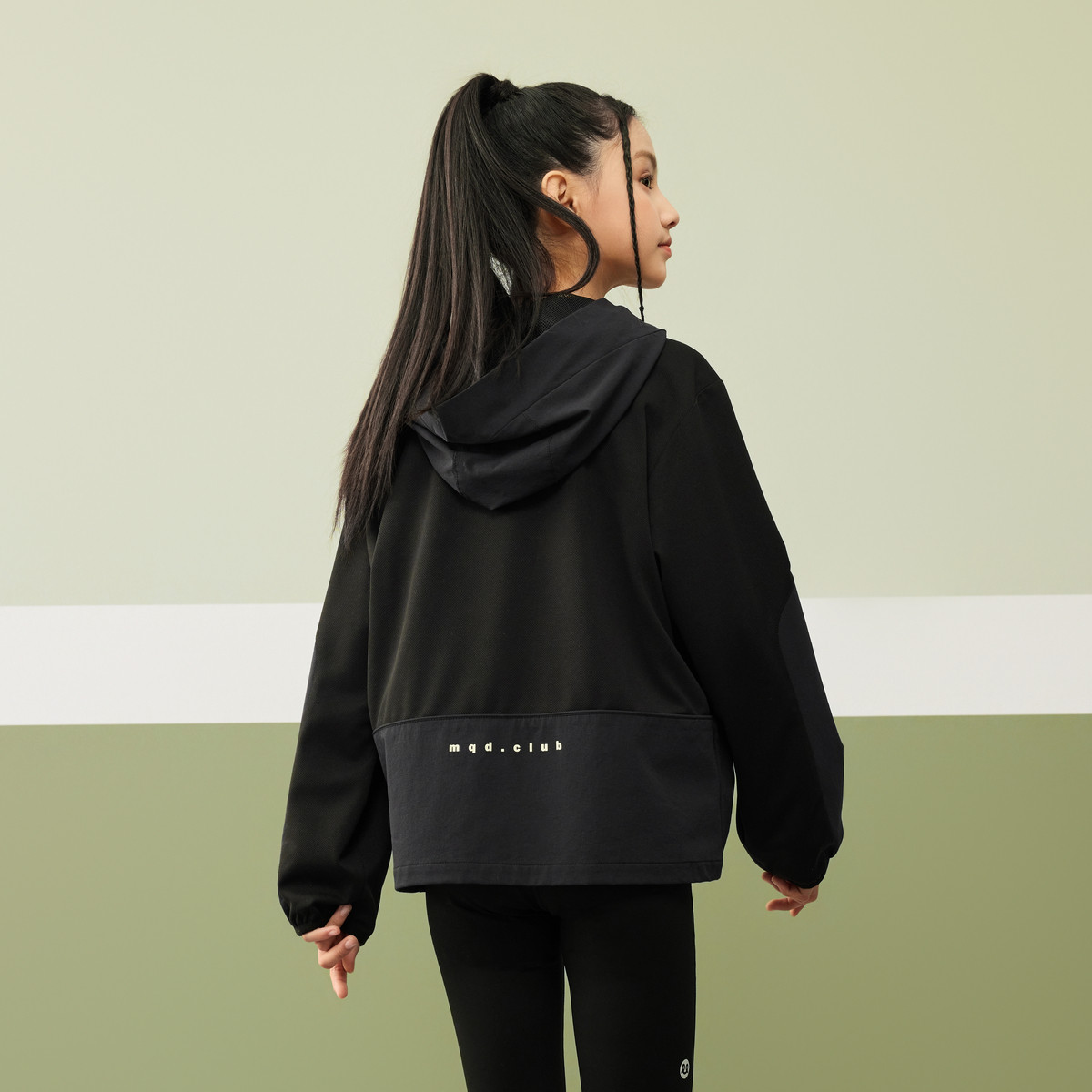 【运动系列】男童春季新品中大童亲肤长袖跑步撞色健身连帽外套 - 图2