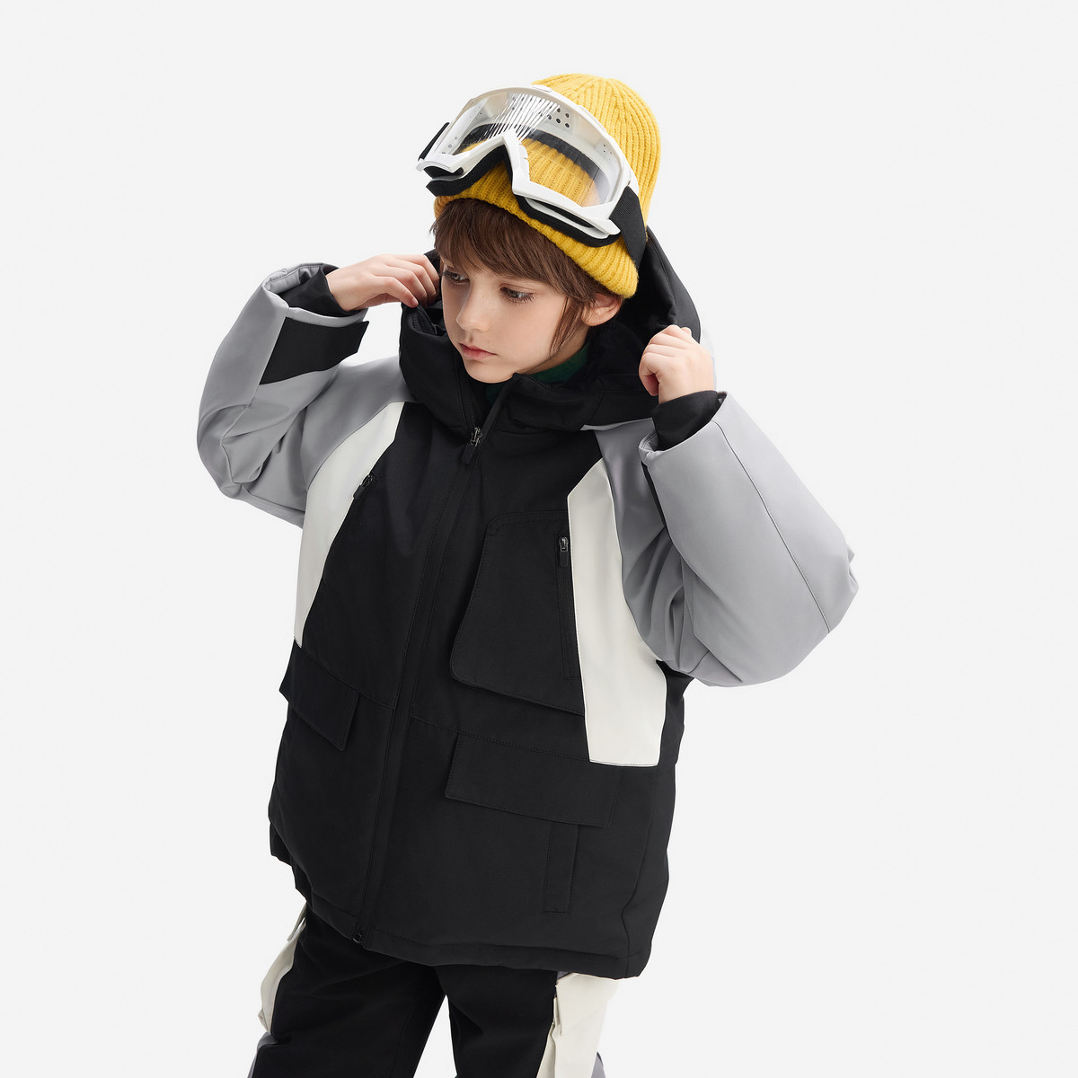 【三防】MQD儿童羽绒服2025冬季新款男童连帽加厚保暖户外风外套 - 图2