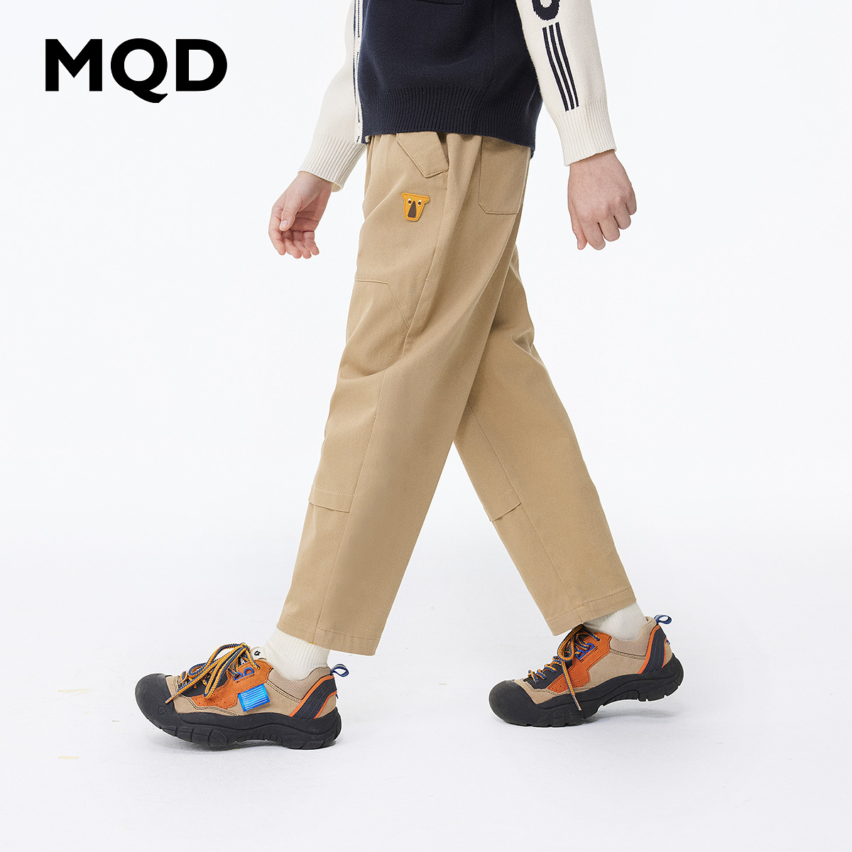 MQD童装男童休闲裤25新款复古潮酷儿童户外工装风运动长裤子 - 图2