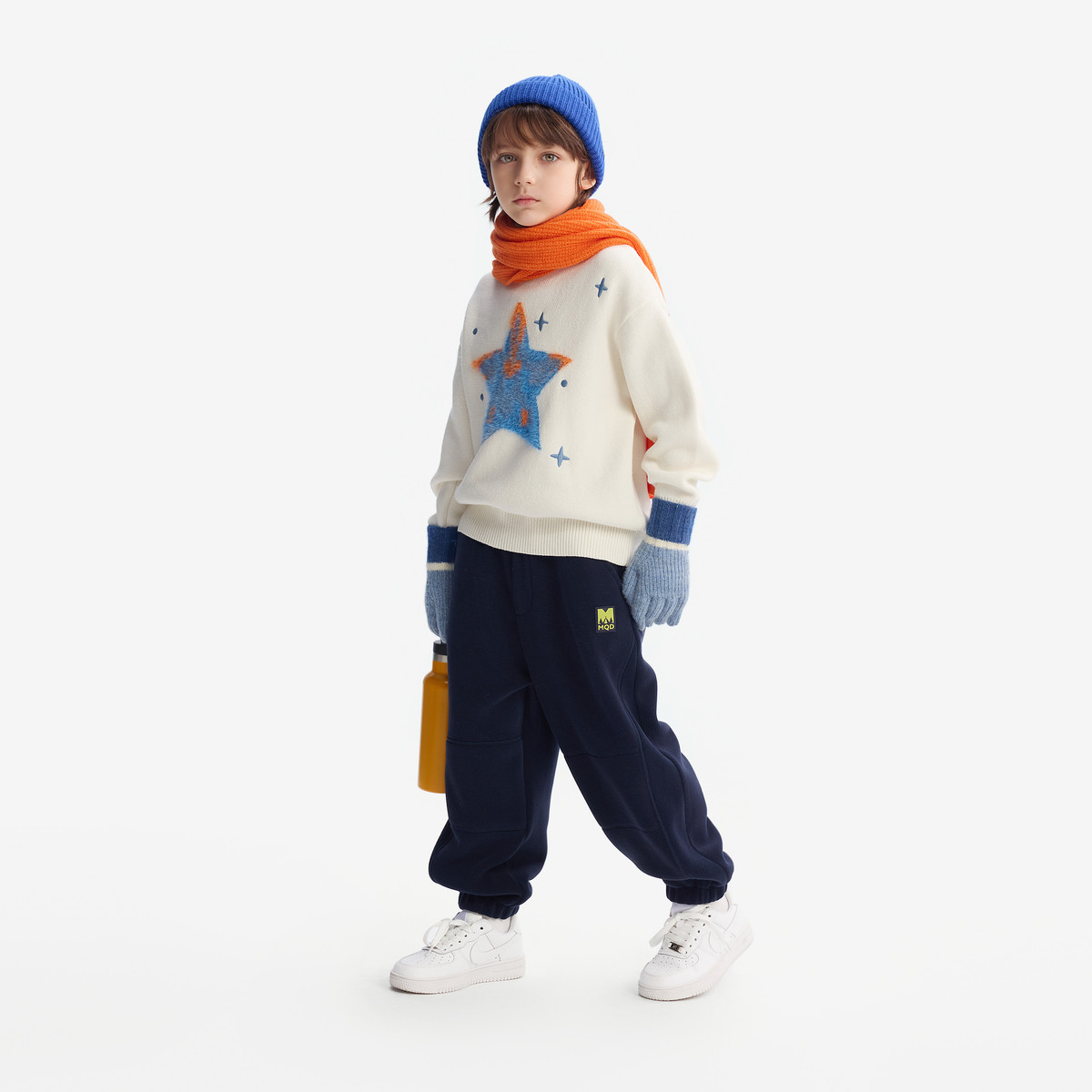 MQD童装男童毛衣2025冬新款儿童高领针织衫中大童保暖绣花上衣厚,淘宝优惠券,粉丝福利购,淘宝优惠卷