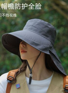 2026大头围防晒帽夏季紫