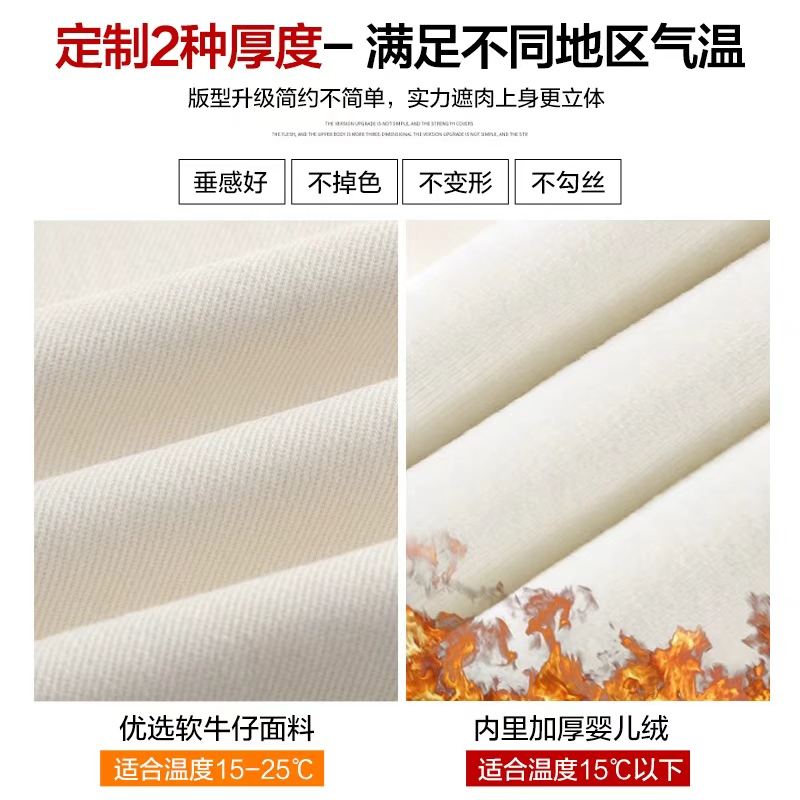 Maternity pants, autumn and winter outer wear plus velvet cigarette pants, 2025 new loose, straight jeans for small people, autumn wear