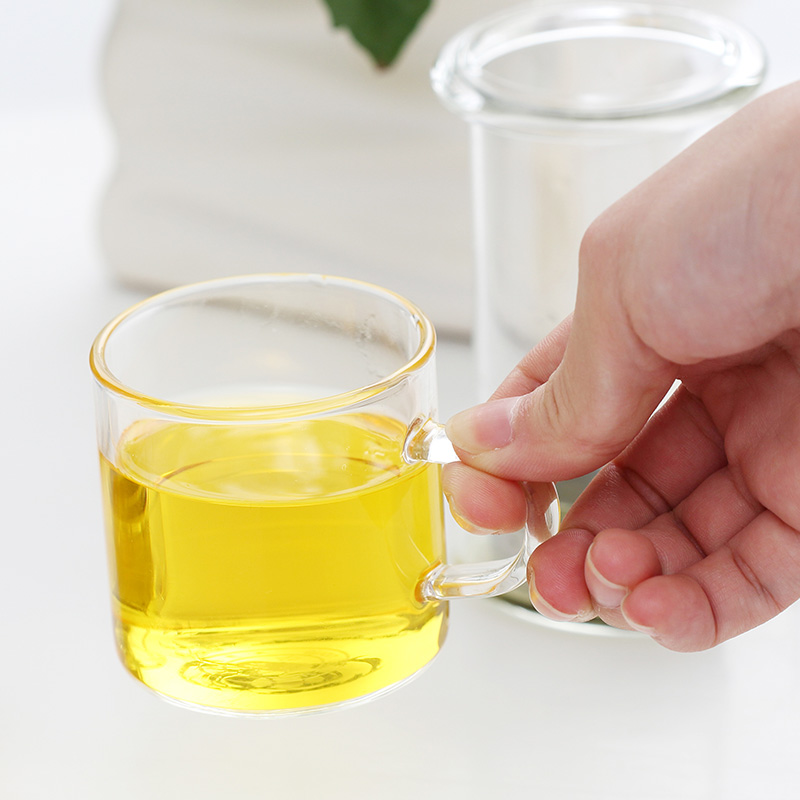 耐热玻璃杯子加厚透明水杯家用带把杯功夫茶杯品茗杯大容量主人杯 - 图2
