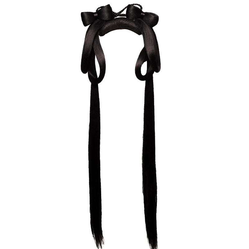 汉服假发喜庆组合套装蝴蝶结日常发包古装头饰小财神发冠饰品组合,淘宝优惠券,粉丝福利购,淘宝优惠卷