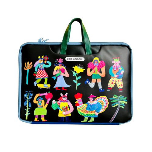 uodycoco原创卡通笔记本电脑包手提防水适用华为苹果可挂行李箱 - 图3