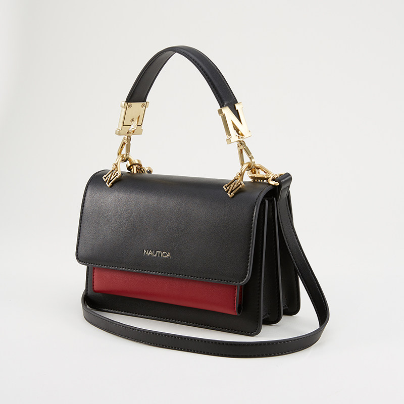 nautica /诺帝卡方形翻盖女风琴包 nautica箱包女士包袋