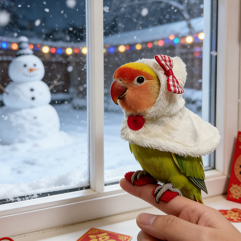 温柔米妃鹦鹉斗篷披风小鸟类衣服过冬季保暖睡袍防冻宠物遛鸟用品,淘宝优惠券,粉丝福利购,淘宝优惠卷