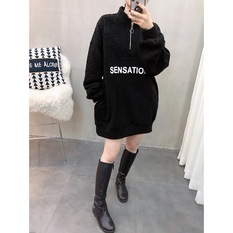 鼠年本命年车厘子红仿羊羔绒卫衣 紫陌悠卫衣/绒衫