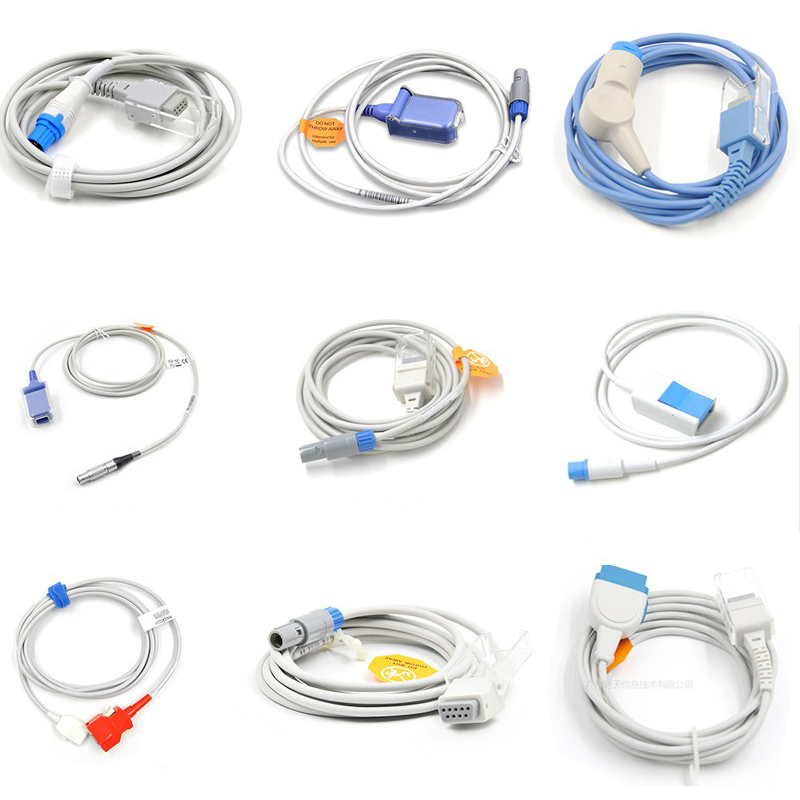 心电监护仪血氧探头延长线6针7针血氧饱和度探头主电缆配件兼容 - 图0
