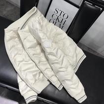 Tide cards 2023 autumn and winter light and thin down clothes women casual baseball collar warm display slim short and white duck suede jacket jacket