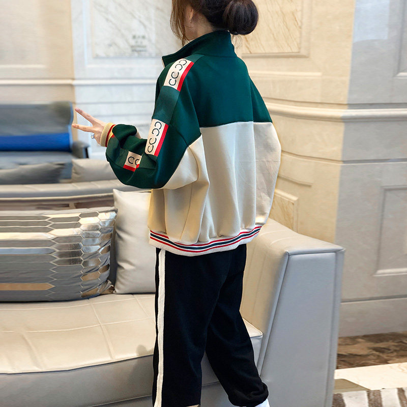 休闲绿色棒球服薄款短款ins夹克 赛美意女装短外套