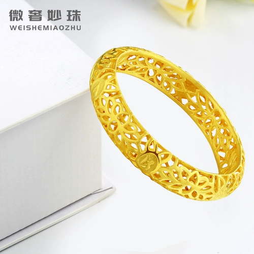 Золотой золотой браслет подходит для мужчин и женщин, 3D