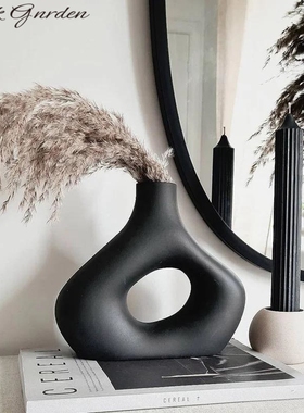 清仓！白色简约陶瓷花瓶装饰摆件