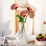 Творческая простота стеклянная ваза ретро гидравлические зеленые цветы сушеные цветы и цветы, цветы и цветы, ins indpool гостиная украшения