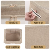 Очень большая ткань, ящик для хранения, складная коробка для хранения для домашнего использования, из хлопка и льна