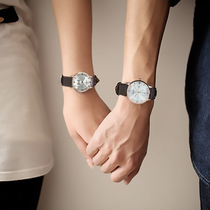 mokani情侣国产石英简约夜光男女表 mokani国产腕表