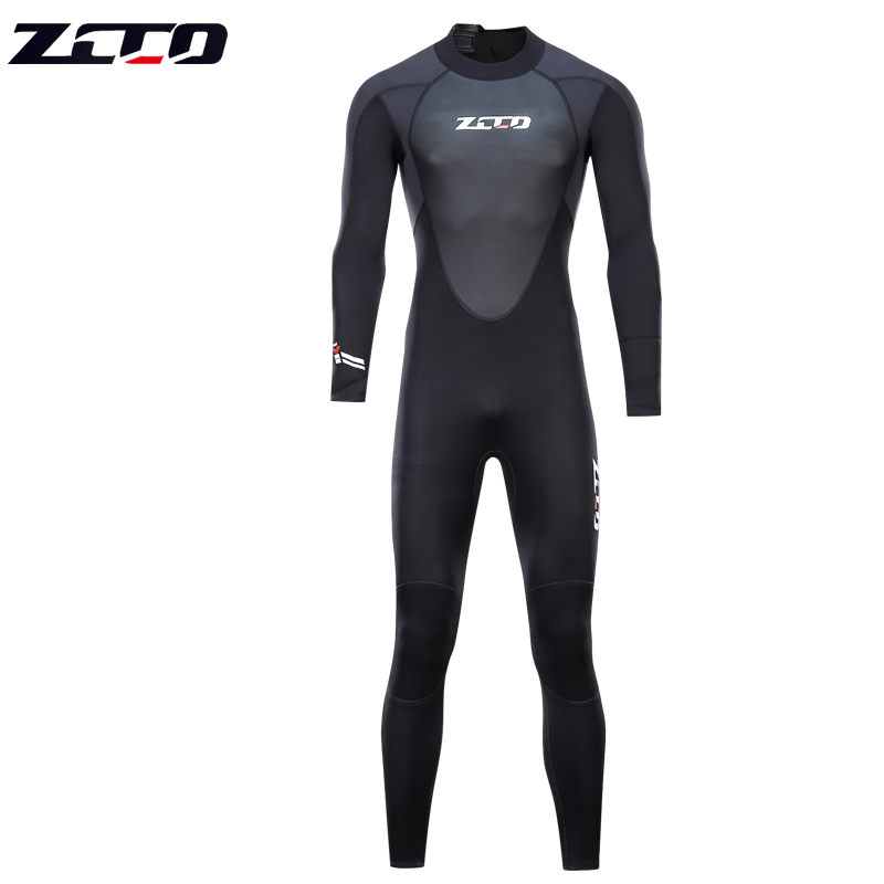 正品ZCCO专业潜水服3mm加厚保暖连体长袖男女大码防晒游泳衣深潜 - 图0