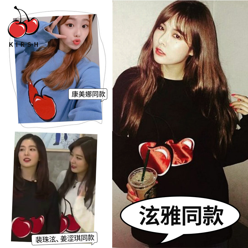 kirsh20年秋冬泫雅同款大樱桃卫衣 kirsh海外卫衣/绒衫