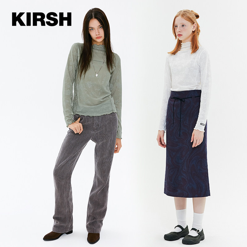 kirsh2020年秋冬新款大樱桃t恤 kirsh海外蕾丝衫/雪纺衫