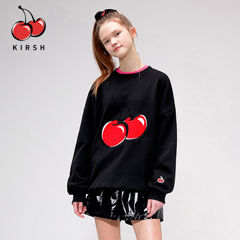 kirsh20年秋冬泫雅同款大樱桃卫衣 kirsh海外卫衣/绒衫