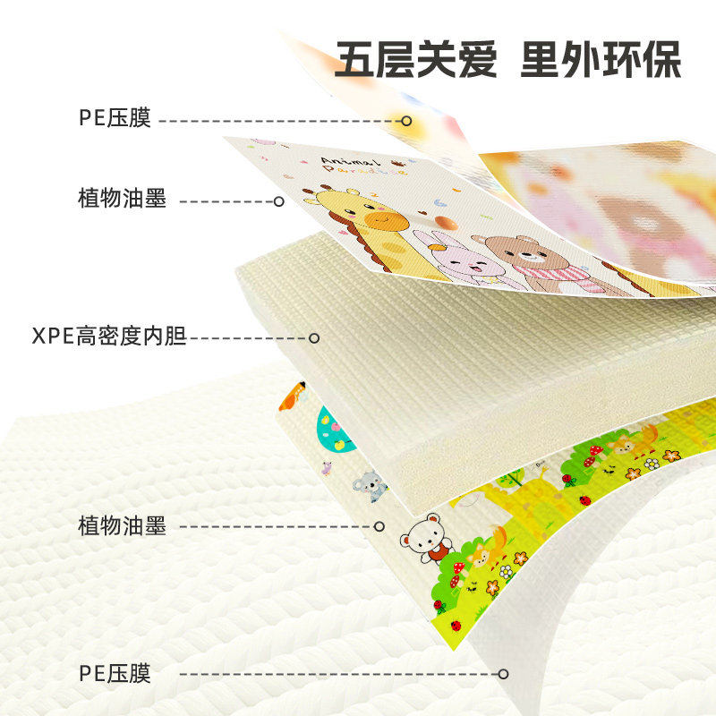 折叠款儿童爬爬垫加厚无毒无味婴儿家用卧室宝宝爬行垫子泡沫地垫,淘宝优惠券,粉丝福利购,淘宝优惠卷