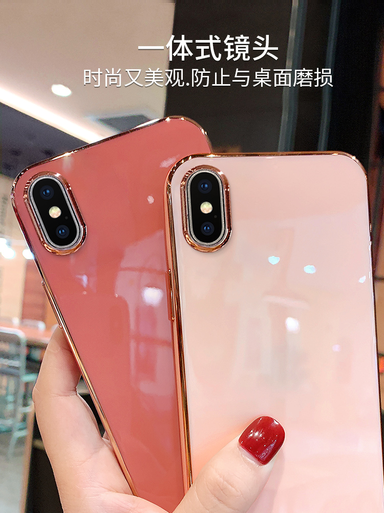 适用苹果XS手机壳iPhone7plus女网红新款潮牌xsmax镜头全包防摔硅胶软壳苹果8女款潮por男ins风xr奢华保护套 - 图2