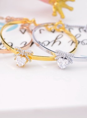 欧美风百搭款锆石镶嵌镀金手环