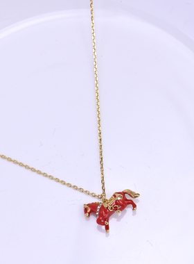 气质精致百搭本命年质感镀金项链