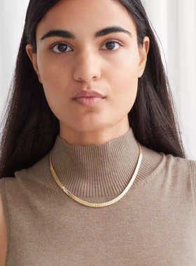 欧美基本款百搭高级感镀金项链