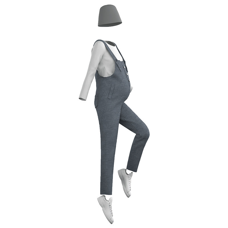 孕度孕妇外穿裤子潮妈宽松休闲裤 yumduvm孕度孕妇背带裤