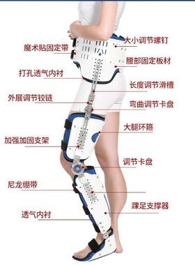 德国品质供应可调髋膝踝足固定支具 膝部支具损伤固定器分销货源