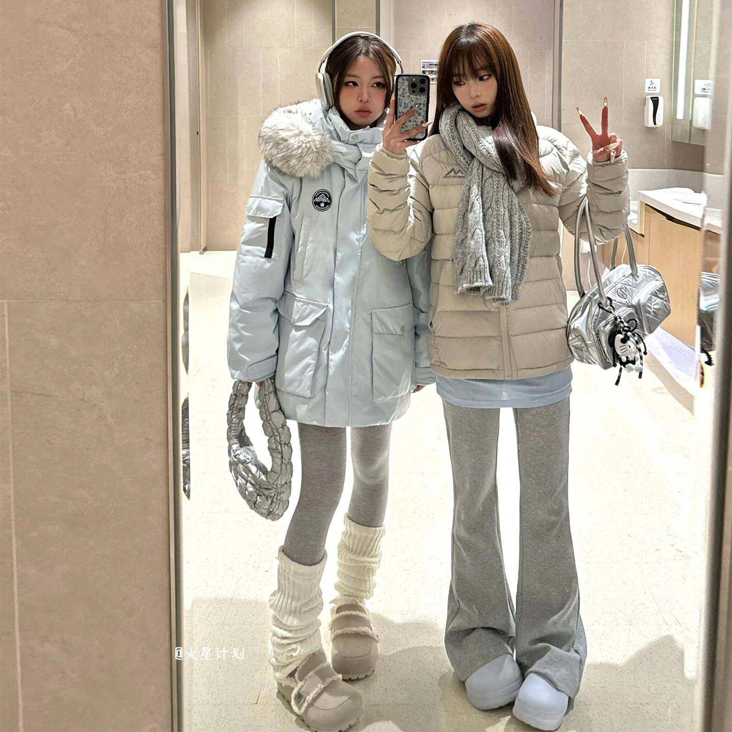 派克服外套2025新款高级感冰川蓝加绒加厚棉衣棉服女工装毛领棉袄,淘宝优惠券,粉丝福利购,淘宝优惠卷